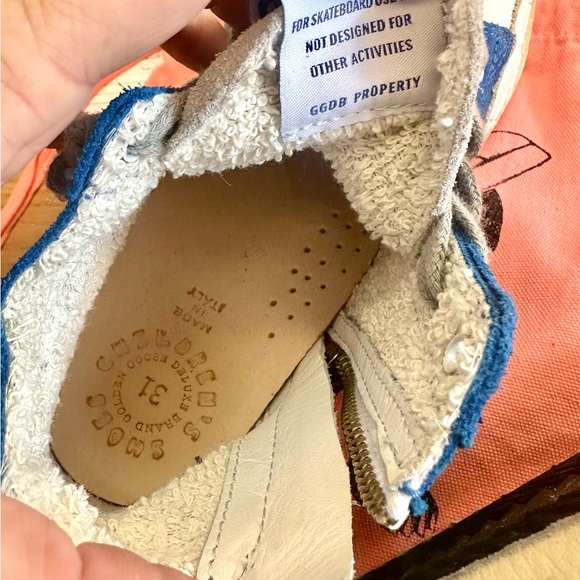 Golden Goose Francy Size 31 US 13 in Royal Blue GGDB Kids High Tops - Picture 6 of 8